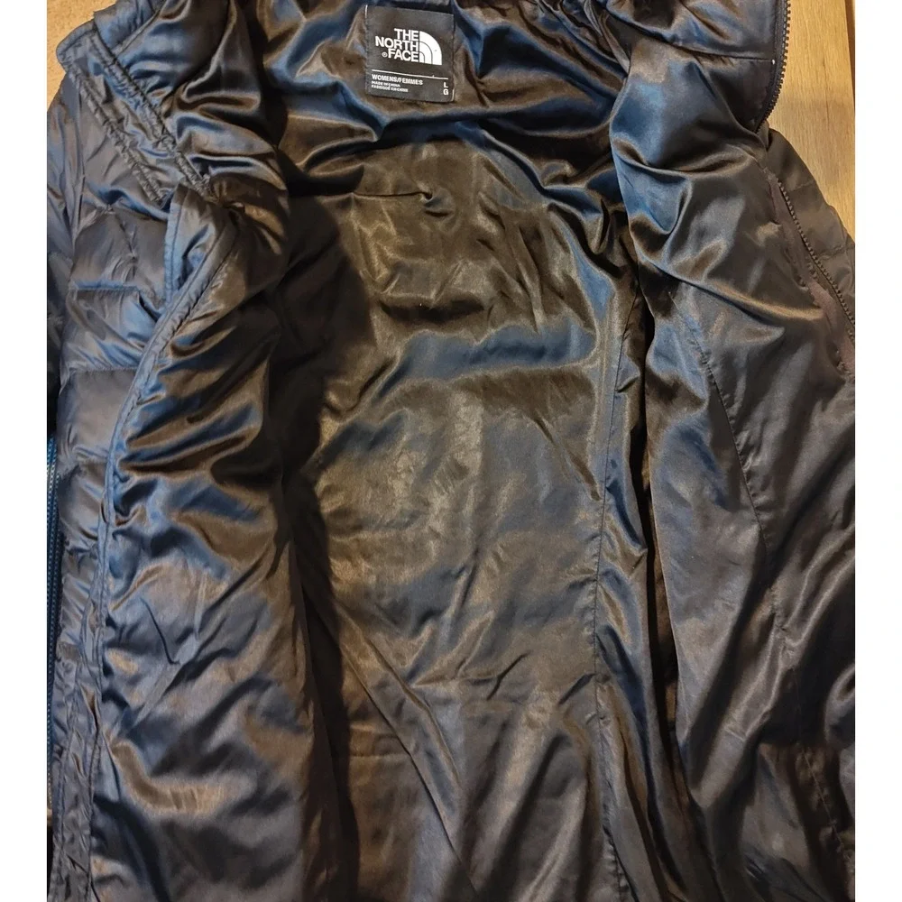 The North Face Metropolis Parka II Women Large Black Hooded Down Puffer Jacket